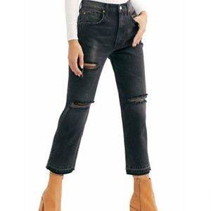 Free People Lita Crop Straight Leg Jeans